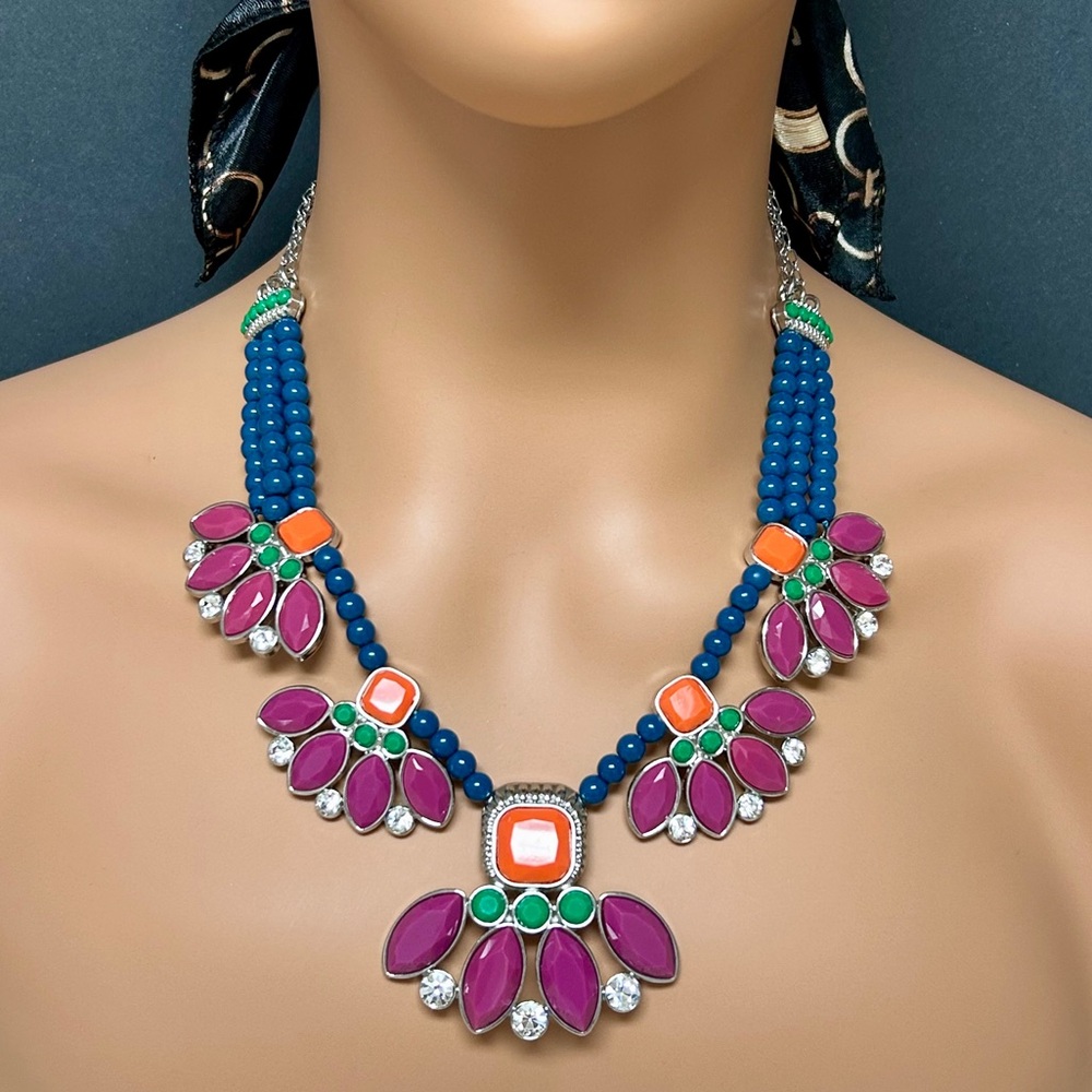 Lia Sophia Vibrant Flamenco Statement Collar Necklace